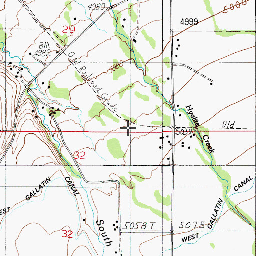 Topographic Map of Chapman (historical), MT