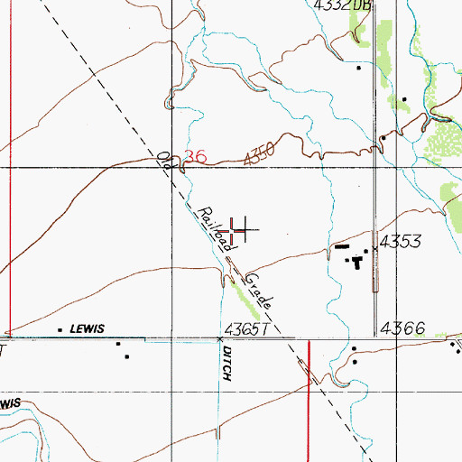Topographic Map of Camp Creek (historical), MT
