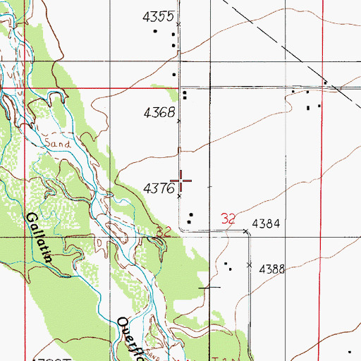 Topographic Map of Farmington (historical), MT