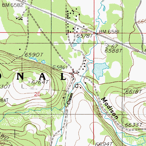 Topographic Map of Dwelles Stage Stop (historical), MT
