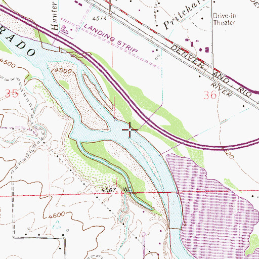 Topographic Map of Pritchard Wash, CO