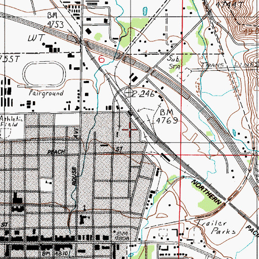 Topographic Map of Bozeman, MT
