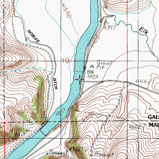 Topographic Map of Blacks Ranch (historical), MT