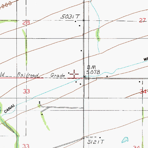 Topographic Map of Balmont (historical), MT