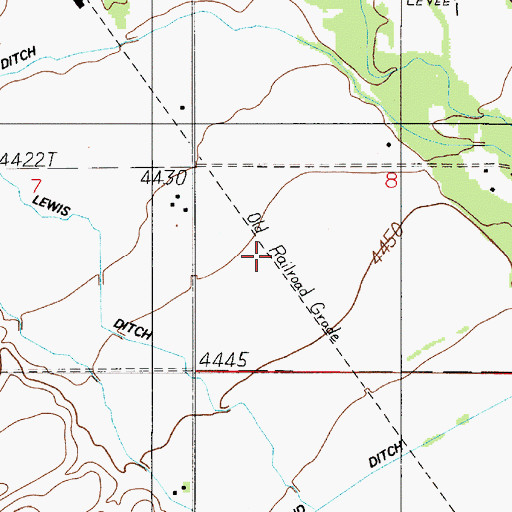 Topographic Map of Baker Creek (historical), MT