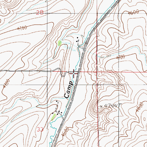 Topographic Map of Arnold (historical), MT