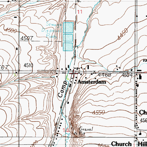 Topographic Map of Amsterdam (historical), MT