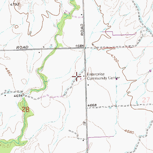 Topographic Map of Enterprise Community Center, CO