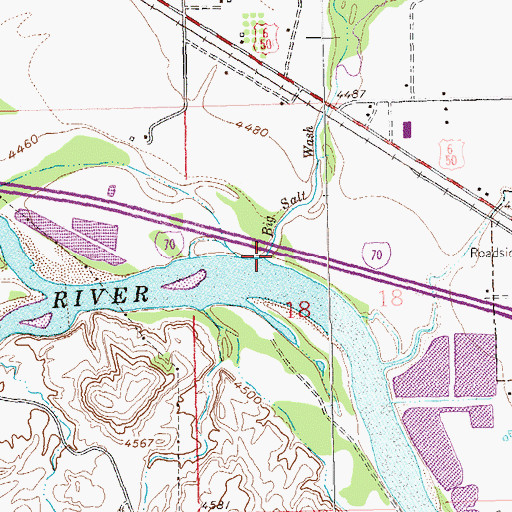Topographic Map of Big Salt Wash, CO