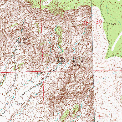Topographic Map of Grasso Mine, CO