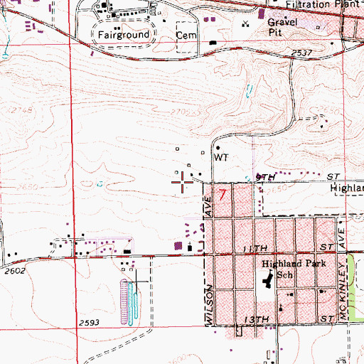 Topographic Map of Havre Christian School, MT