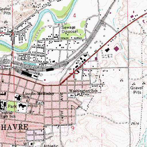 Topographic Map of Lions Park, MT