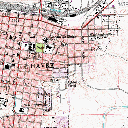 Topographic Map of Sunrise Edition Park, MT
