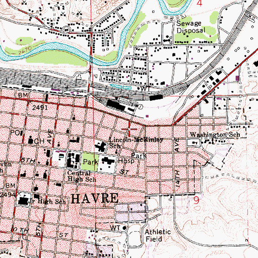 Topographic Map of Keystone Park, MT