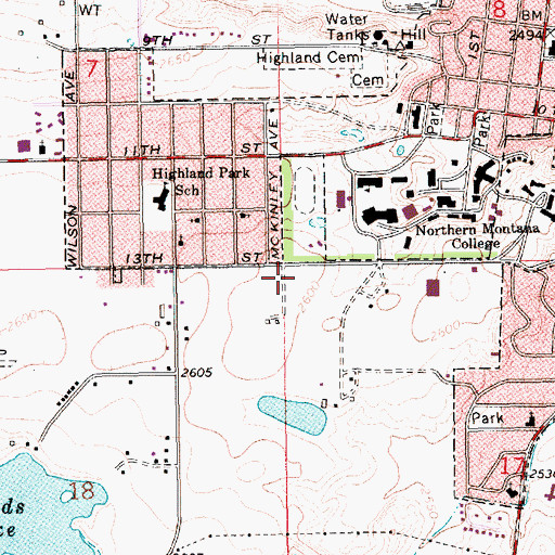 Topographic Map of Jehovah's Witnesses, MT