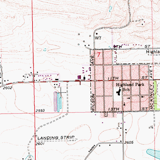 Topographic Map of Church of Christ, MT