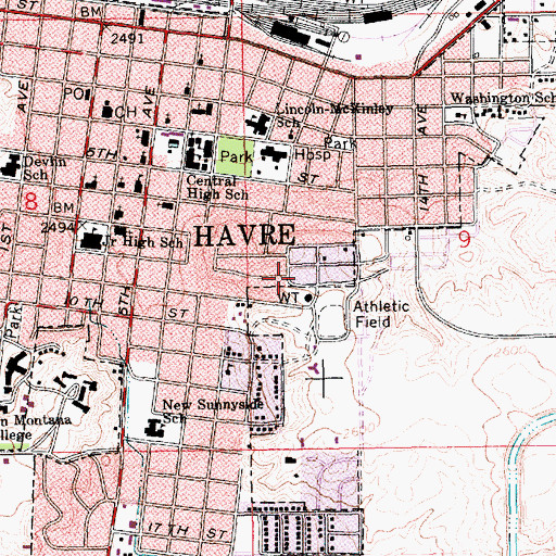 Topographic Map of Community Alliance Church, MT