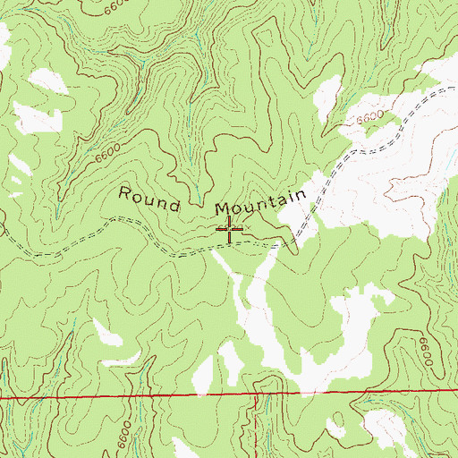 Topographic Map of Round Mountain, CO