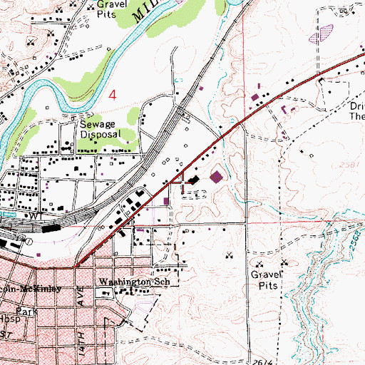 Topographic Map of Havre Foursquare Gospel Church, MT