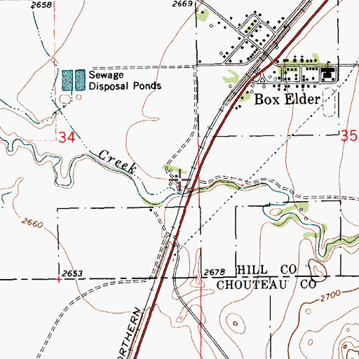 Topographic Map of Bremer Post Office (historical), MT