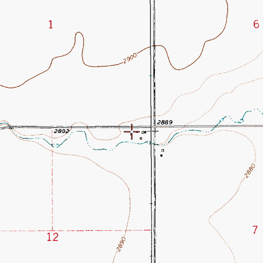 Topographic Map of Brinkman Post Office (historical), MT
