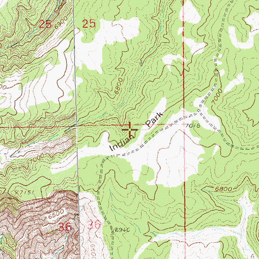 Topographic Map of Indian Park, CO