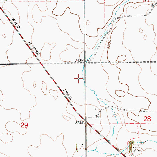 Topographic Map of Miller Post Office (historical), MT