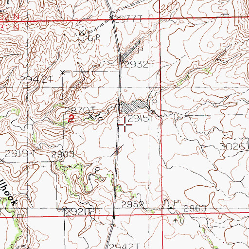Topographic Map of Oscar Post Office (historical), MT