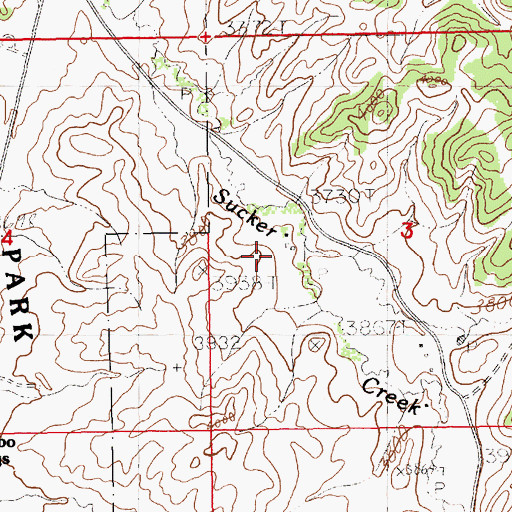 Topographic Map of Shambo Post Office (historical), MT