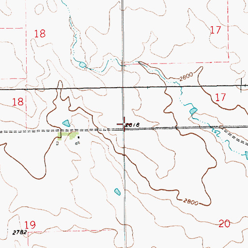 Topographic Map of Tonjum Post Office (historical), MT