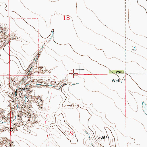 Topographic Map of Wheatbelt Post Office (historical), MT