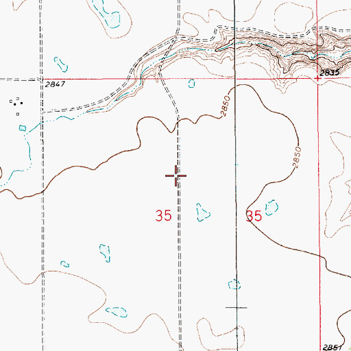 Topographic Map of Fairchild Post Office (historical), MT
