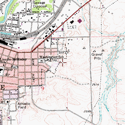 Topographic Map of Fairview Terrace Trailer Court, MT
