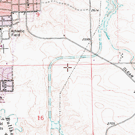 Topographic Map of Bitterroot Trailer Court, MT