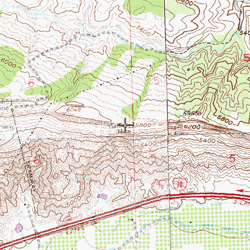 Topographic Map of Garfield Mine, CO