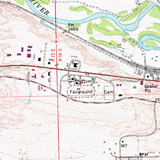 Topographic Map of Clack Museum Campground, MT