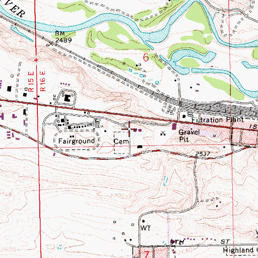 Topographic Map of H Earl Clack Memorial Museum, MT