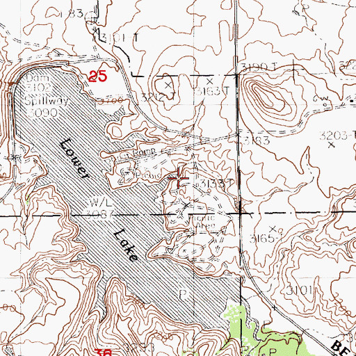 Topographic Map of Beaver Creek Park Campground, MT