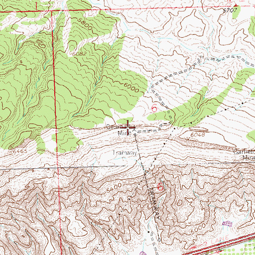 Topographic Map of Gearhart Mine, CO