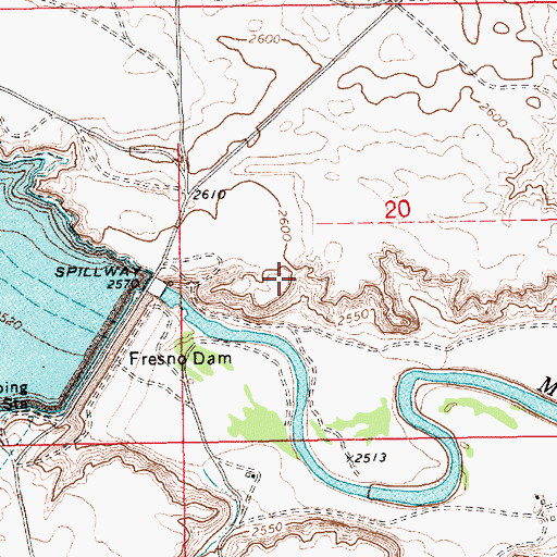 Topographic Map of River Run Campground, MT