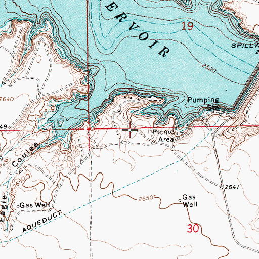 Topographic Map of Fresno Beach Campground, MT