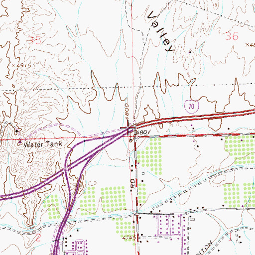 Topographic Map of Moulton Valley, CO