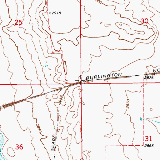 Topographic Map of Xenia (historical), MT