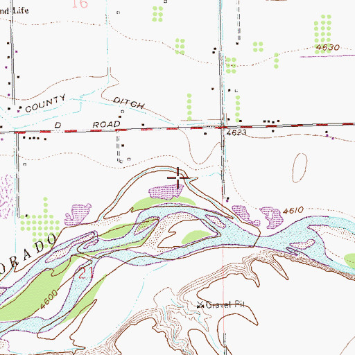 Topographic Map of Lewis Wash, CO