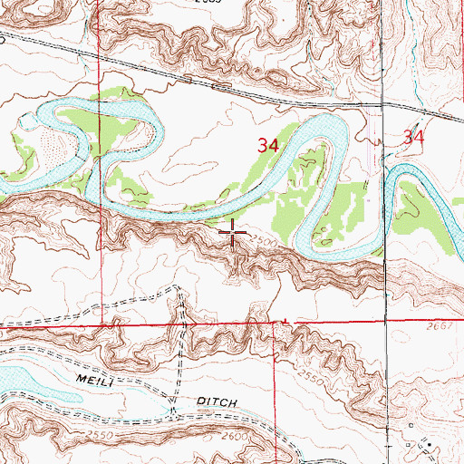 Topographic Map of Powers Post (historical), MT