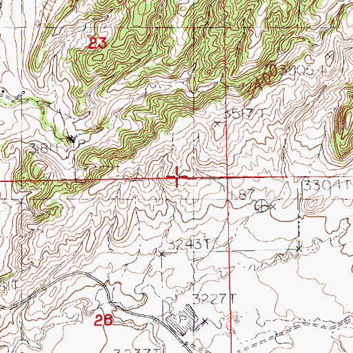 Topographic Map of Oscar (historical), MT