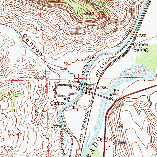 Topographic Map of Coal Canyon, CO