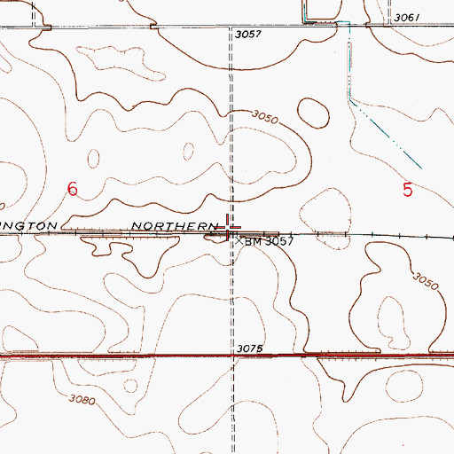 Topographic Map of Clinton (historical), MT