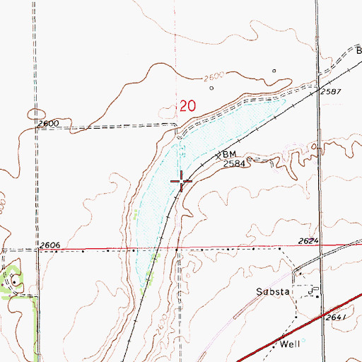 Topographic Map of Assinniboine (historical), MT