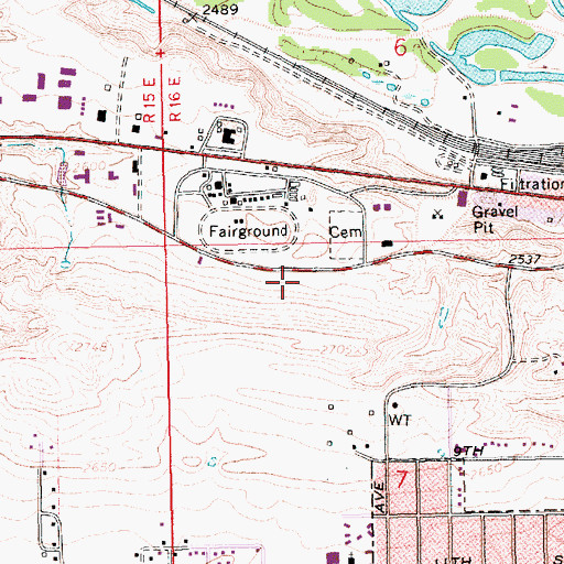 Topographic Map of Hill County Sheriff's Office, MT